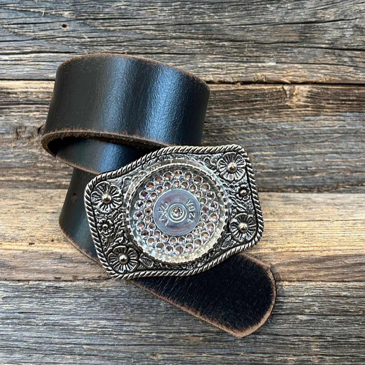 Gorgeous belt buckle! Genuine Full Grain Western Floral Engraved Tooled Leather  main image 3