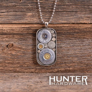 'Dog Tag' Silver Bullet Necklace - Prettyhunter.com