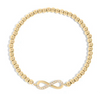 Gold Rush Infinity Beaded Stretch Bracelet