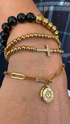 Gold Rush Single Shot Paperclip Bracelet