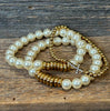 Gold Rush Pearl Beaded Stretch Bracelet