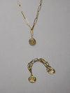 Gold Rush Single Shot Paperclip Necklace