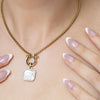Horseshoe Necklace with Mother of Pearl Horse charm