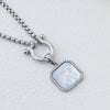 Horseshoe Necklace with Mother of Pearl Horse charm