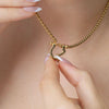 Horseshoe Necklace with Mother of Pearl Horse charm