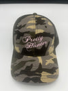 Embroidered & Bullet Embellished Mesh Back Cap - Pretty Hunter