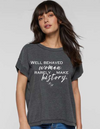Relaxed Vintage Wash Tee Branded Circle Graphic - Pretty Hunter (Copy)