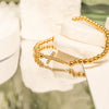 Gold Rush Cross Beaded Stretch Bracelet