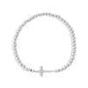 Gold Rush Cross Beaded Stretch Bracelet