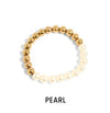 Gold Rush Semi Precious Beaded Stretch Bracelets