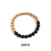 Gold Rush Semi Precious Beaded Stretch Bracelets