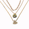 Golden Trio Layered Necklace - Prettyhunter.com