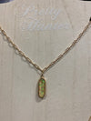 Green Opal Gold Necklace