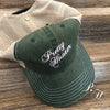 Embroidered & Bullet Embellished Green mesh back cap - Prettyhunter.com